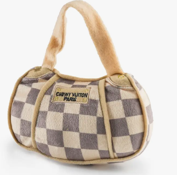 Checker Chewy Vuiton Handbag Squeaker Dog Toy (excl. 20% VAT)