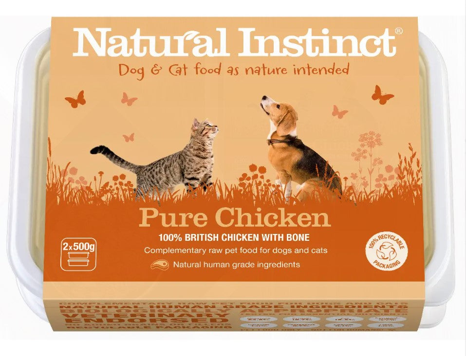 Natural Instinct Pure Chicken For Dogs Cats Excl 20 VAT Raw natural-instinct-pure-chicken-for-dogs-cats-excl-20-vat-raw