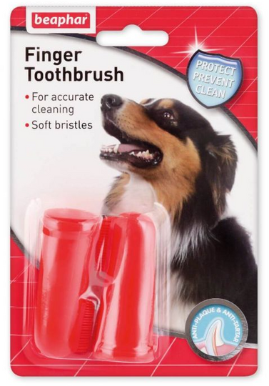 Beaphar Soft Finger Toothbrush for Dogs and Cats 2 Pack (excl. 20% VAT)