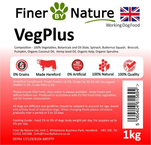 VegPlus - Blend of vegtables & botanicals with a little oil