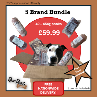 5 Brand Raw Bundle: 40 Frozen Chubs with FREE UK delivery