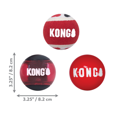 KONG® SIGNATURE BALLS 3-PK