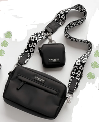 Dog Walking Black Bag & Treat Pouch with Black Leopard Strap  (excl. 20% VAT)