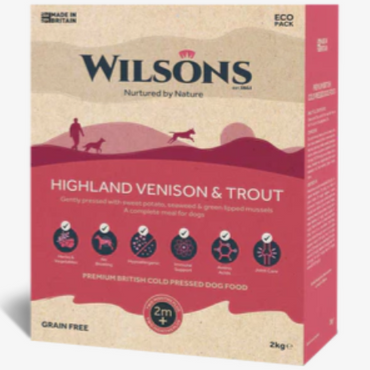 Highland Venison & Trout Cold Pressed Dog Food (excl. 20% VAT)