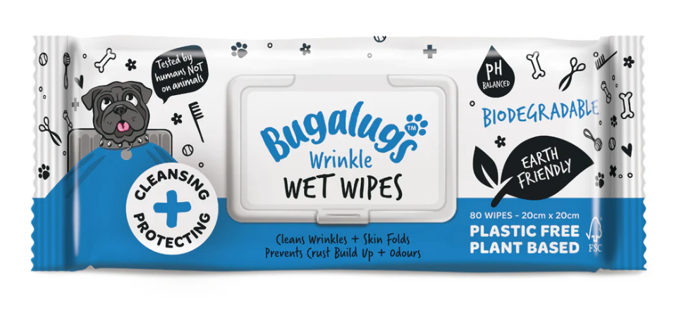 Bugalugs - Wrinkle Wet Wipes for Dogs & Cats (excl. 20% VAT)