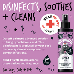 Antiseptic Hot Spot Spray for Dogs, Cats & Pets (excl. 20% VAT)