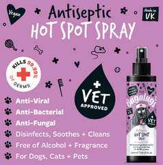 Antiseptic Hot Spot Spray for Dogs, Cats & Pets (excl. 20% VAT)