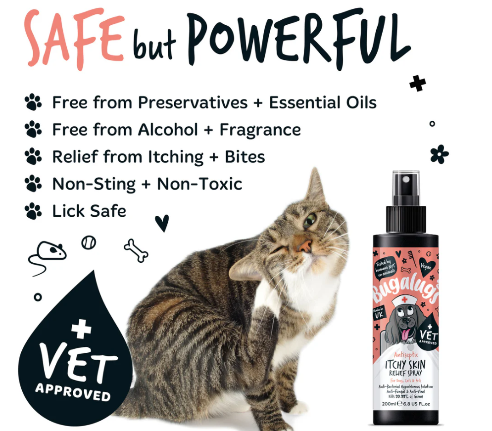 Antiseptic Itchy Skin Relief Spray for Dogs, Cats & Pets (excl. 20% VAT)