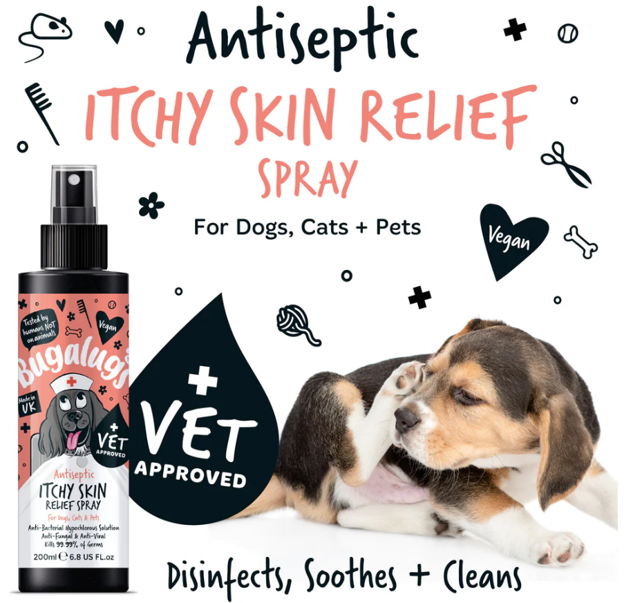 Antiseptic Itchy Skin Relief Spray for Dogs, Cats & Pets (excl. 20% VAT)