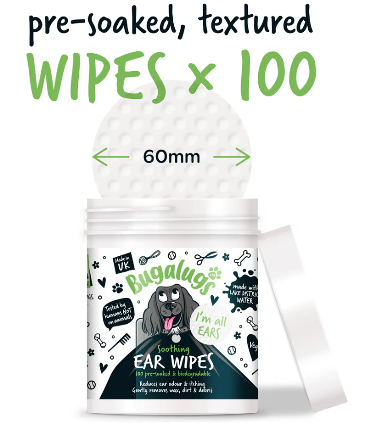 Bugalugs Biodegradable Soothing Ear Wipes (excl. 20% VAT)