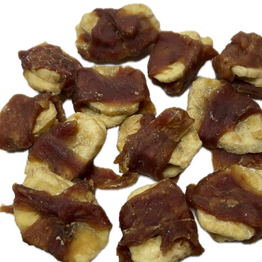 Banana Slices Wrapped Duck Jerky