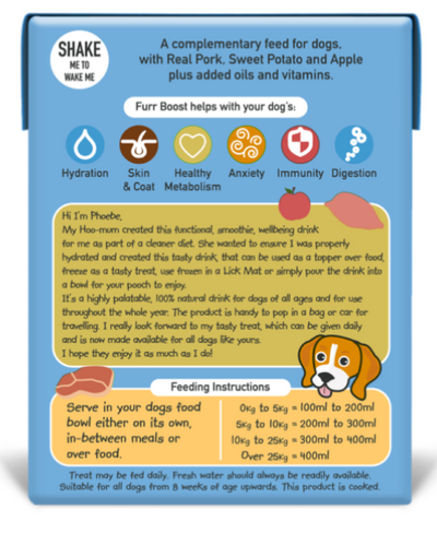 FURR BOOST SMOOTHIE  - Pork, Sweet Potato and Apple (Excl. VAT @ 20%)