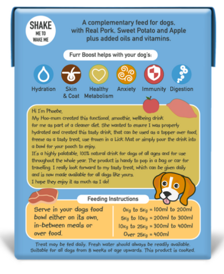 FURR BOOST SMOOTHIE  - Pork, Sweet Potato and Apple (Excl. VAT @ 20%)