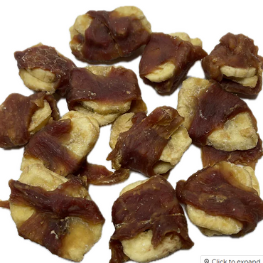 Banana Slices Wrapped Duck