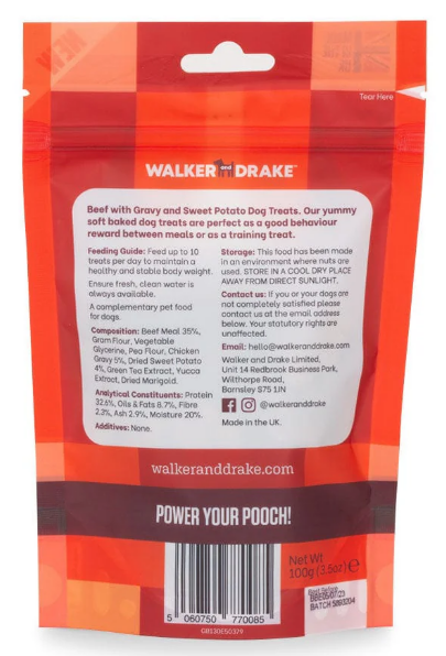Beef with Gravy & Sweet Potato, 100g Dog Treats (exc 20% tax)