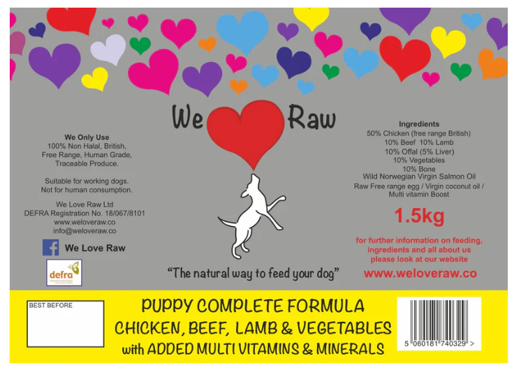 Puppy Complete Formula: Chicken, Beef, Lamb & Vegetables with Added Multivitamins & Minerals