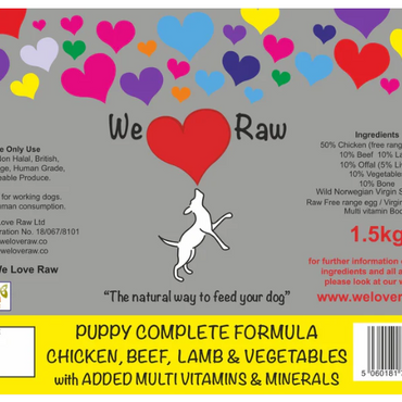 Puppy Complete Formula: Chicken, Beef, Lamb & Vegetables with Added Multivitamins & Minerals
