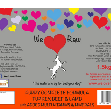 Puppy Complete Formula: Turkey, Beef & Lamb with Added Multivitamins & Minerals
