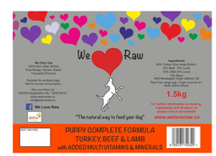 Puppy Complete Formula: Turkey, Beef & Lamb with Added Multivitamins & Minerals