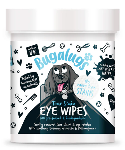 Bugalugs - Tear Stain Eye Wipes for Dogs (100 Wipes) (excl. 20% VAT)