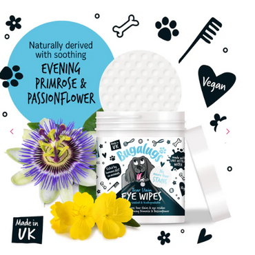 Bugalugs - Tear Stain Eye Wipes for Dogs (100 Wipes) (excl. 20% VAT)