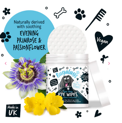 Bugalugs - Tear Stain Eye Wipes for Dogs (100 Wipes) (excl. 20% VAT)
