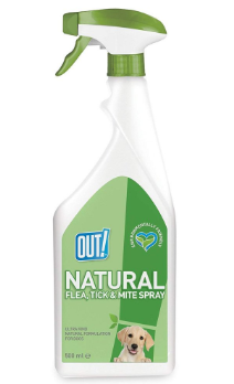 OUT Natural Flea Tick & Mite Spray (excl. 20% VAT)