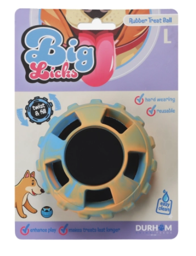 Big Licks Rubber Treat Ball   ( exc 20% tax)