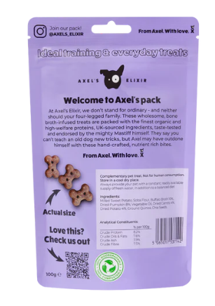 Axel's Elixir Broth Bites 100g pouch. ( exc 20% VAT)