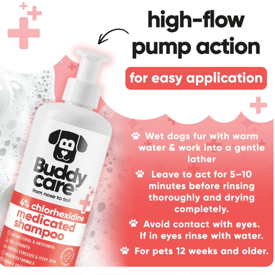 Pet Antiseptic Chlorhexidine Medicated Shampoo 500ml excl. 20% VAT)