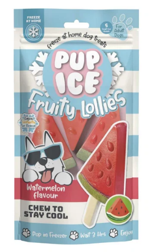 Pup Ice Watermelon Fruity Lollies - Pack (3 Lollies) excl. 20% VAT)
