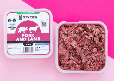 Pork & Lamb Raw Dog Food - 500g