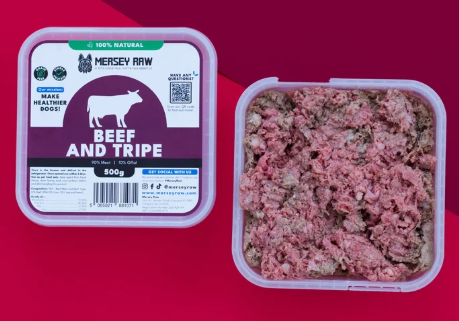 Beef & Tripe Raw Dog Food - 500g