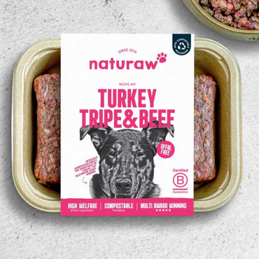 NATURAW Free Range Turkey, Tripe & Beef  OFFAL FREE - 500g