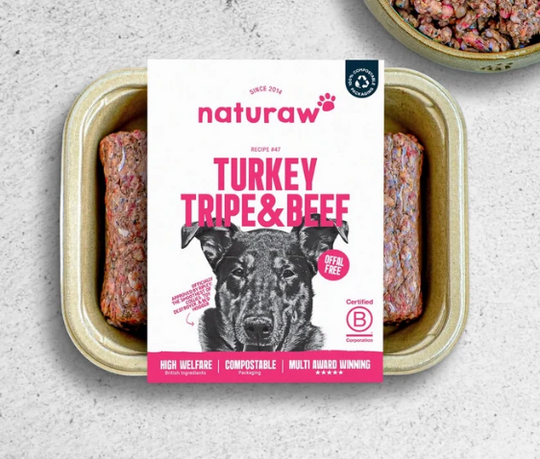 NATURAW Free Range Turkey, Tripe & Beef  OFFAL FREE - 500g