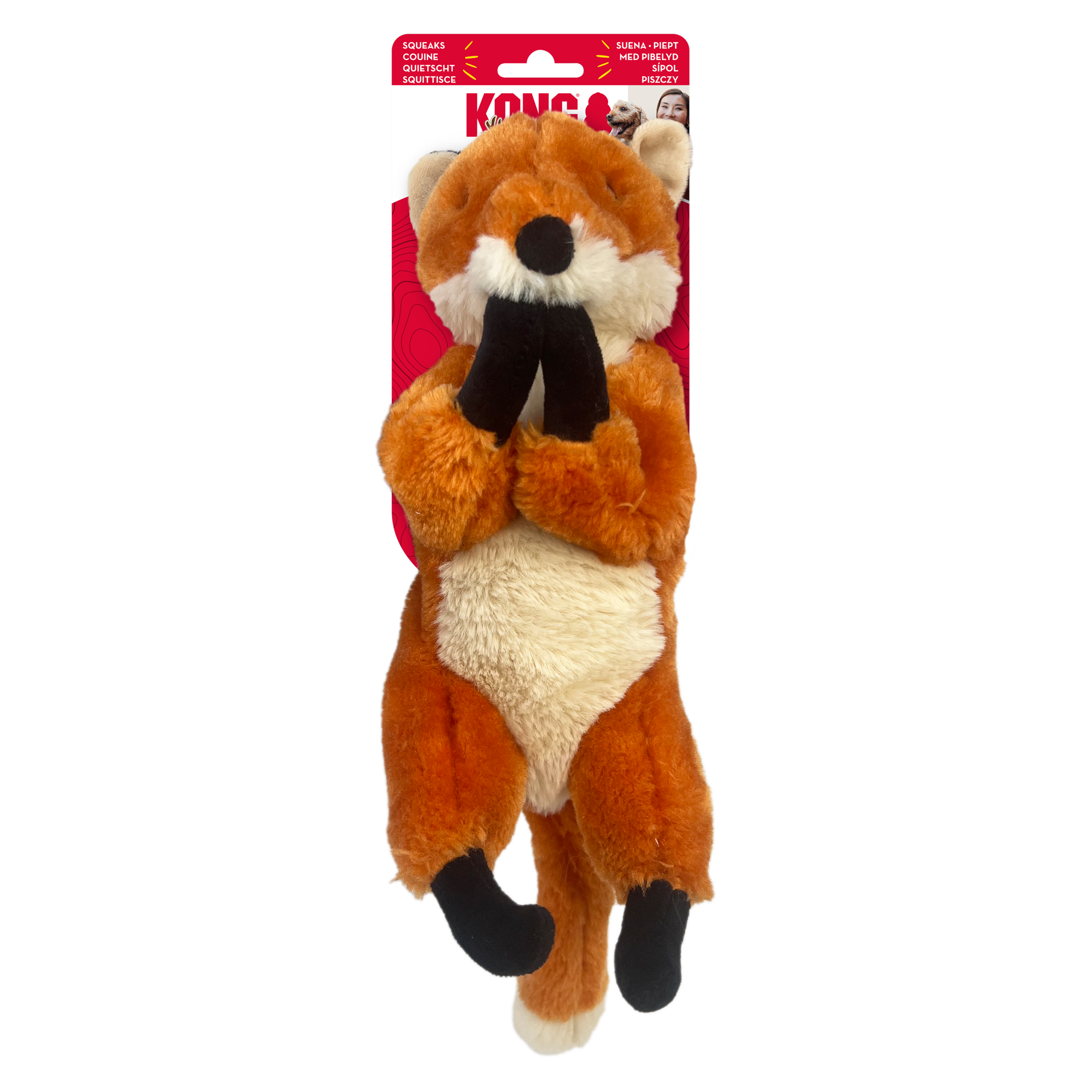 KONG® Wild Low Stuff Fox