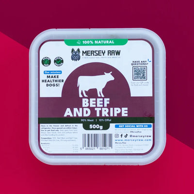 Beef & Tripe Raw Dog Food - 500g