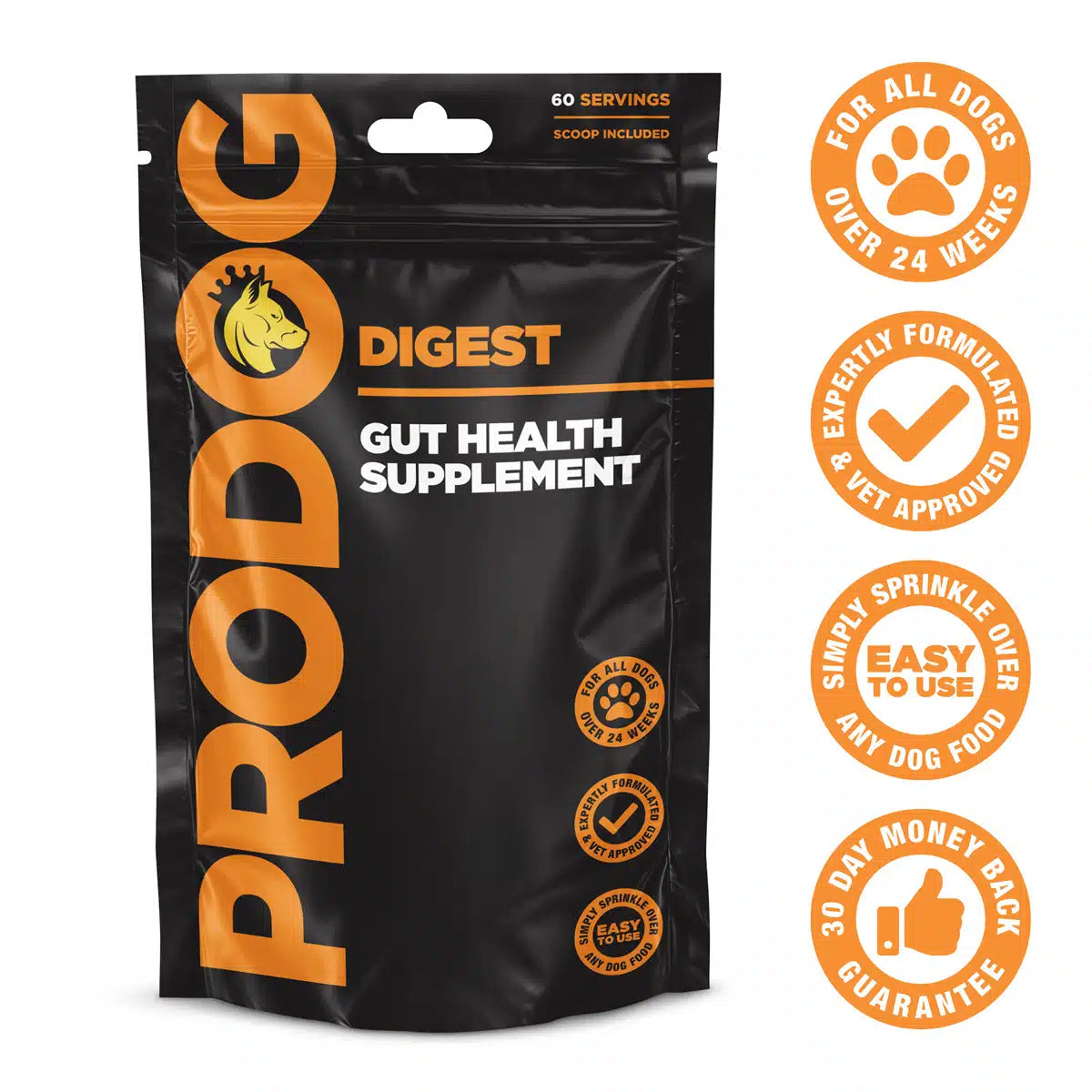 Digest Gut Health Support Supplement With Prebiotics For Dogs  (excl VAT @ 20%)