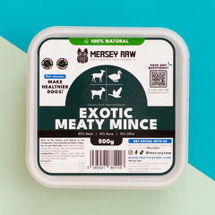 Exotic Meaty Mince Raw Dog Food - 500g