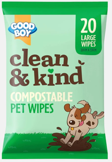 Good Boy Clean & Kind Compostable Pet Wipes (excl. 20% VAT)