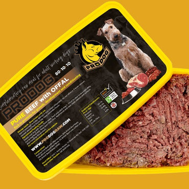 Pure Beef with Offal Raw Dog Food 80:10:10 Meal