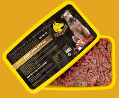 Pure Beef with Offal Raw Dog Food 80:10:10 Meal