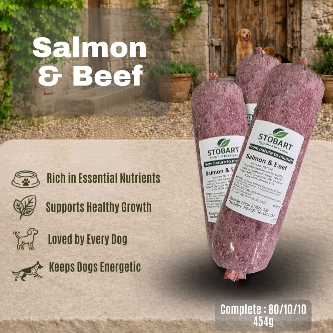Salmon and Beef   454g