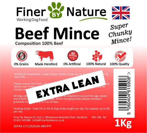 Beef Mince  (60% Lean) no bone 