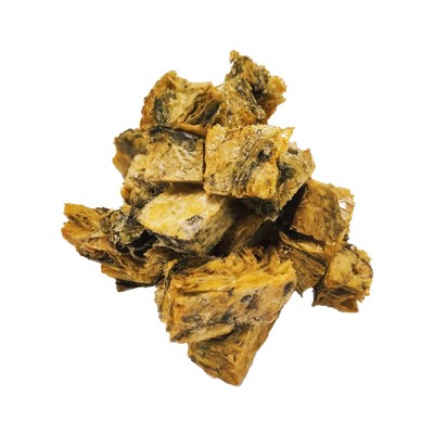 Dried Salmon Skin Cubes
