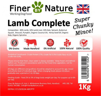 Lamb Complete Lamb/Offal /Veg/Bone