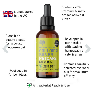 Colloidal Silver Petcare Ear Drops For Dogs With Essential Oils (excl. 20% VAT)