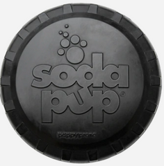 Sodapup - MAGNUM BOTTLE TOP FLYER ULTRA DURABLE RUBBER RETRIEVING FRISBEE - LARGE - BLACK (excl. 20% VAT)