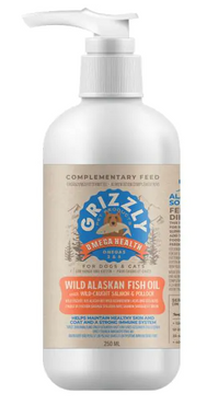 Grizzly Omega Health Wild Alaskan Fish Oil for dogs and cats (excl. 20% VAT)